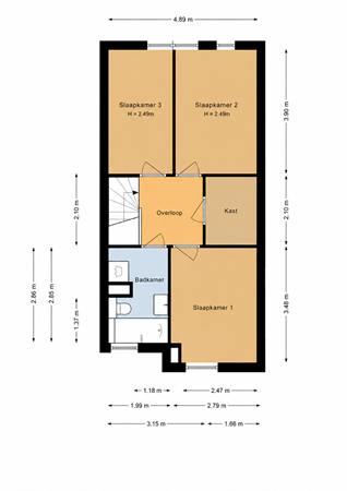 Floorplan - Jan van Goyenstraat 58, 1318 RE Almere