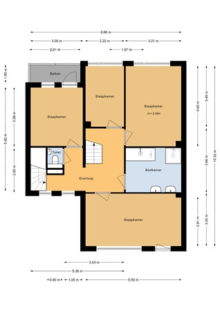 Floorplan - Willem Bontekoestraat 5, 1335 NA Almere