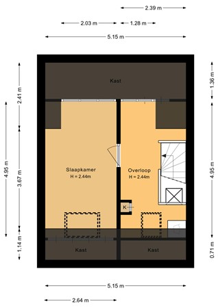 Floorplan - Marjoleinstraat 27, 1314 JP Almere