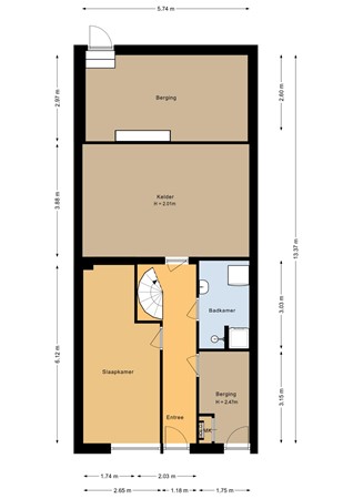 Floorplan - James Stewartstraat 9, 1325 JA Almere