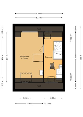 Floorplan - Waalstraat 55, 1316 ES Almere