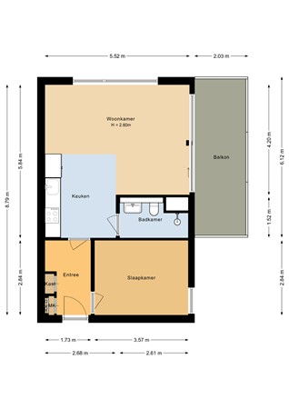 Floorplan - Makelaarstraat 4B, 1315 JK Almere