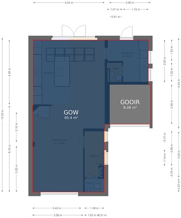 Floorplan - Nanne Jansz. Grootstraat 47, 1619 KH Andijk