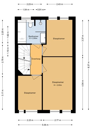 Floorplan - Nanne Jansz. Grootstraat 47, 1619 KH Andijk