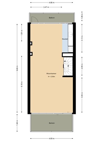 Floorplan - Lagune 71, 8224 CT Lelystad