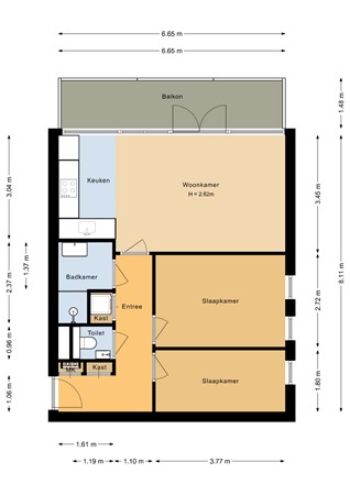 Floorplan - Beneluxlaan 883, 1363 DA Almere