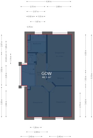 Floorplan - Karmijnstraat 5, 1339 BA Almere