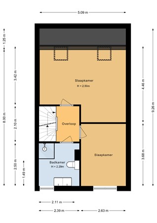 Floorplan - Buñuellaan 23, 1325 PM Almere