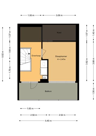 Floorplan - Buñuellaan 23, 1325 PM Almere