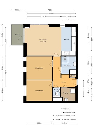 Floorplan - Ambonstraat 170, 1335 JV Almere