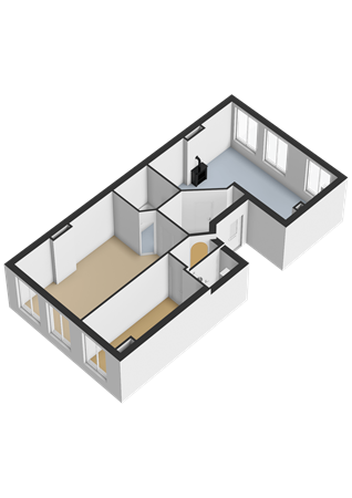 Floorplan - Eerste Boerhaavestraat 3-2, 1091 RZ Amsterdam