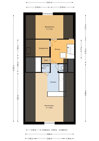 Floorplan - Eerste Boerhaavestraat 3-2, 1091 RZ Amsterdam