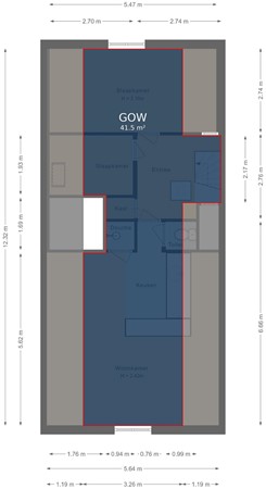 Floorplan - Eerste Boerhaavestraat 3-2, 1091 RZ Amsterdam