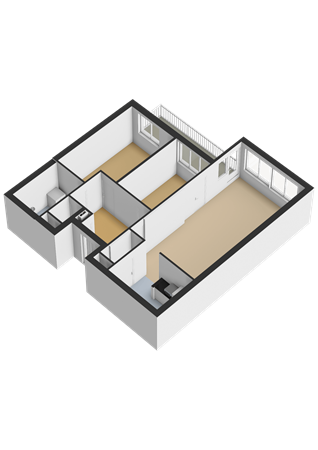 Floorplan - Vollenhoveschans 53, 1324 HV Almere