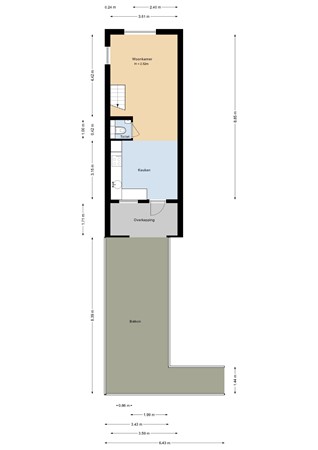Floorplan - Piet Smitstraat 17b, 1602 VA Enkhuizen