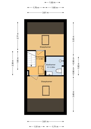 Floorplan - Piet Smitstraat 17b, 1602 VA Enkhuizen