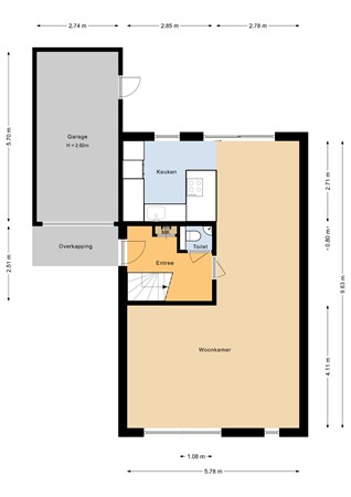 Floorplan - Nijvergouw 57, 1352 CE Almere