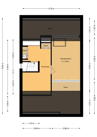 Floorplan - Nijvergouw 57, 1352 CE Almere