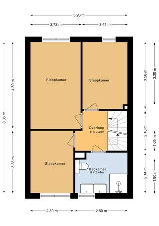Floorplan - Orkastraat 4, 1317 KC Almere