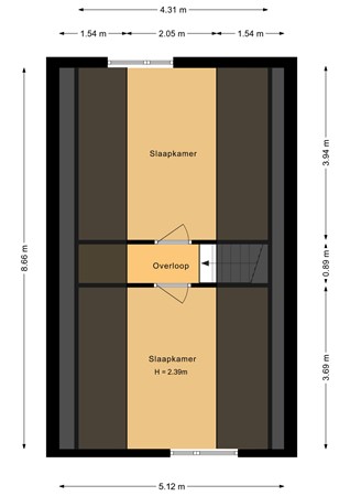 Floorplan - B. Merkelbachstraat 1, 1333 LA Almere