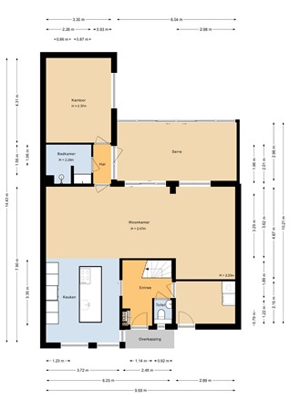 Floorplan - Kamperfoeliestraat 18, 1338 VP Almere