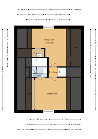 Floorplan - Kamperfoeliestraat 18, 1338 VP Almere
