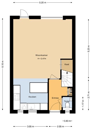 Floorplan - Lieven De Keystraat 129, 1333 NN Almere
