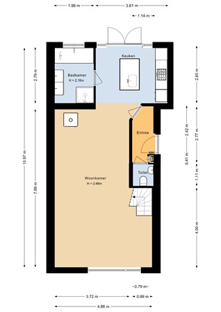Floorplan - Broekerhavenweg 129, 1611 CC Bovenkarspel
