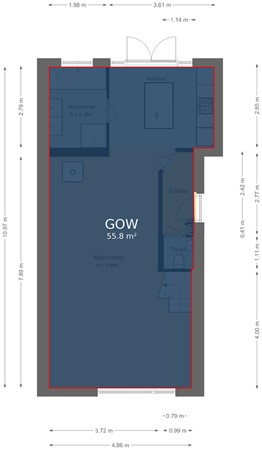 Floorplan - Broekerhavenweg 129, 1611 CC Bovenkarspel