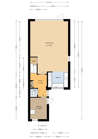 Floorplan - Leermosstraat 44, 1314 MT Almere