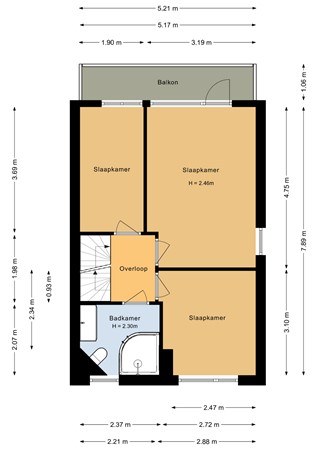 Floorplan - Leermosstraat 44, 1314 MT Almere