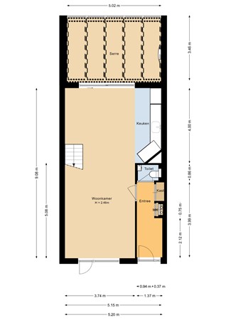 Floorplan - Meistraat 64, 1335 CB Almere