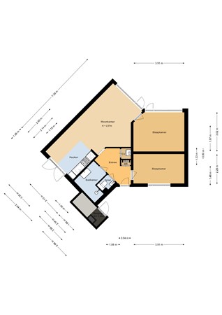 Floorplan - Achterwerf 105, 1357 BN Almere