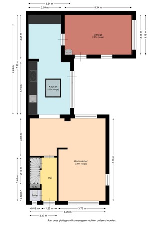 Floorplan - Michaëlstraat 17, 6163 HV Geleen