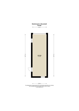 Floorplan - Beekstraat 33, 6118 BE Nieuwstadt
