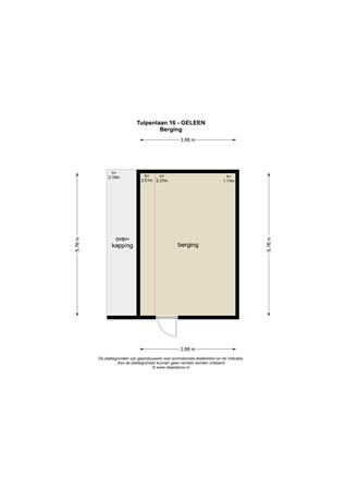Floorplan - Tulpenlaan 16, 6163 EJ Geleen