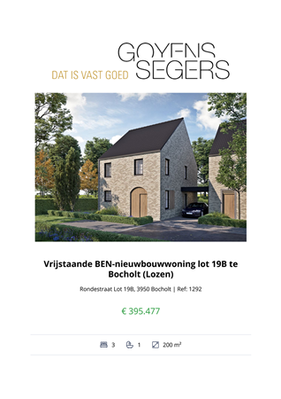 Brochure preview - Vrijstaande BEN-nieuwbouwwoning lot 19B te Bocholt (Lozen) - Goyens Segers Vastgoed.pdf