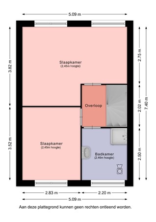 Floorplan - Slakkenstraat 14A, 6431 NJ Hoensbroek