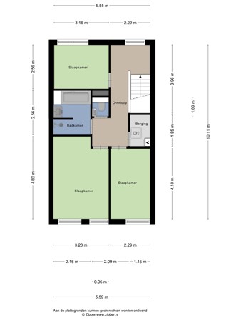 Floorplan - Zinkerstraat 11, 3071 HP Rotterdam
