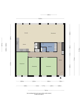 Floorplan - Nijverheidstraat 160, 3071 GK Rotterdam