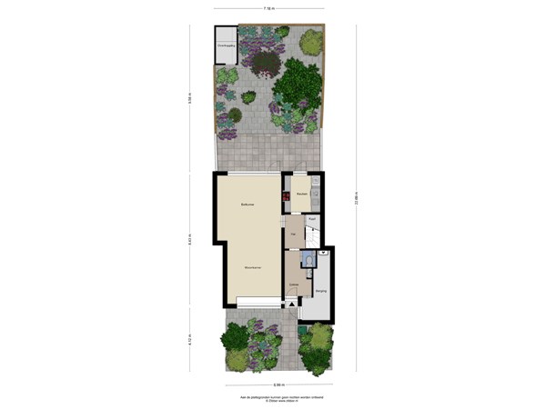 Floorplan - Van Poelgeestlaan 61, 2352 TB Leiderdorp