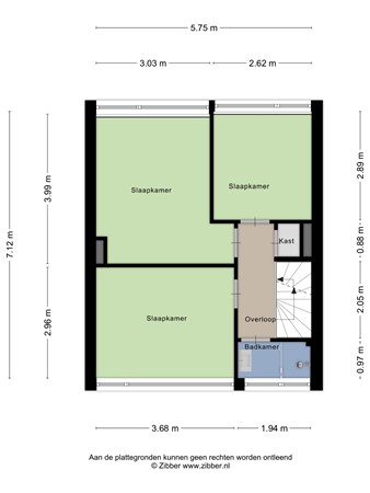 Floorplan - Lekstraat 63, 2314 VE Leiden