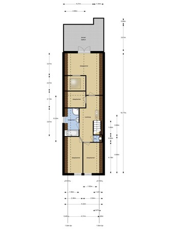 Floorplan - Hoofdstraat 172, 2351 AR Leiderdorp