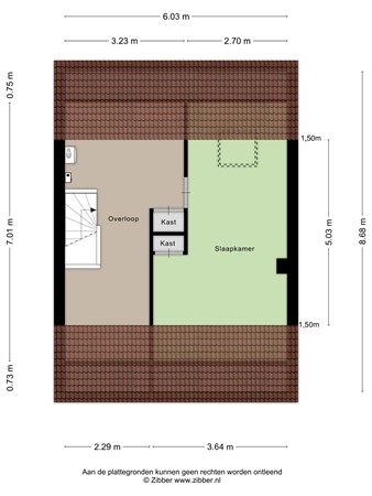 Floorplan - Reviusdreef 36, 2353 BE Leiderdorp