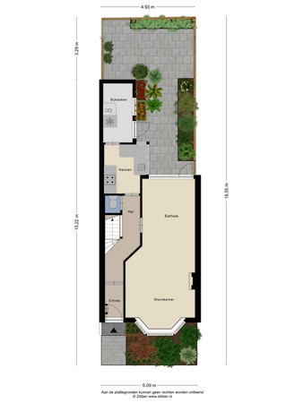 Floorplan - Koningstraat 35, 2351 PE Leiderdorp