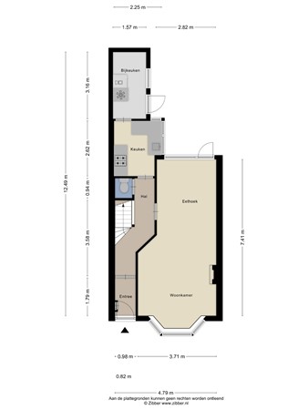 Floorplan - Koningstraat 35, 2351 PE Leiderdorp