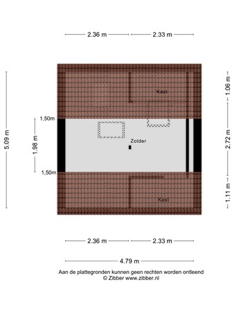 Floorplan - Koningstraat 35, 2351 PE Leiderdorp