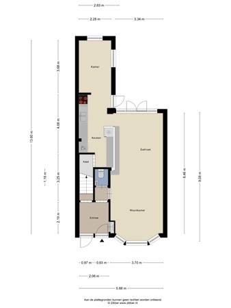 Floorplan - Spieghelstraat 4, 2332 BD Leiden