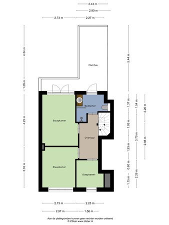 Floorplan - Koningstraat 52, 2351 PJ Leiderdorp