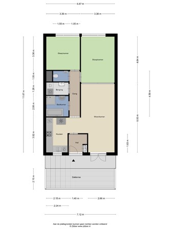 Floorplan - Splinterlaan 174, 2352 TP Leiderdorp